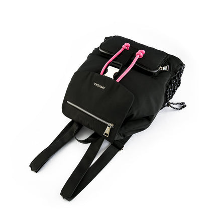 Backpack With Large Cover Soleil Black