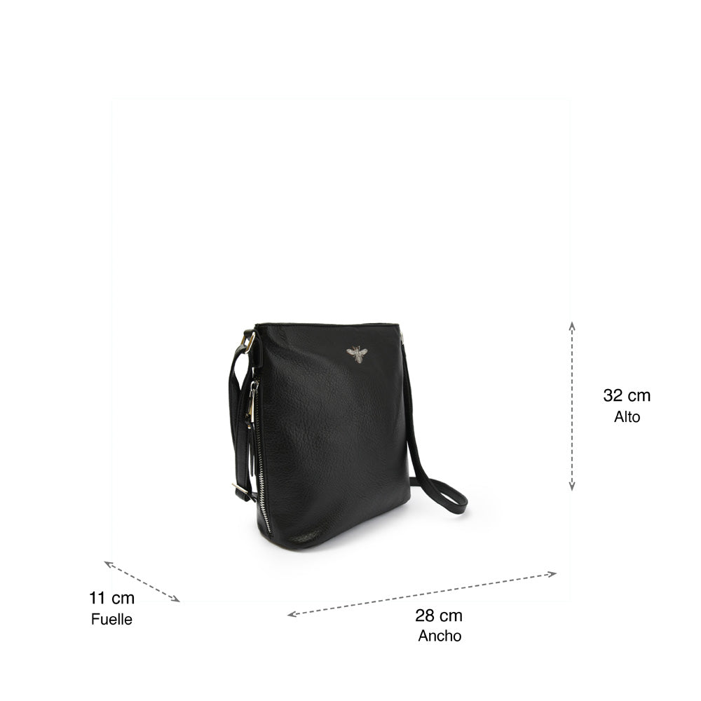 Medium black abeille crossbody bag