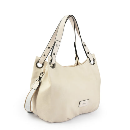 amphora silke cartera dos asas tres divisiones blanco crudo