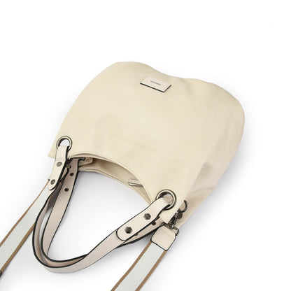 amphora silke cartera dos asas tres divisiones blanco crudo