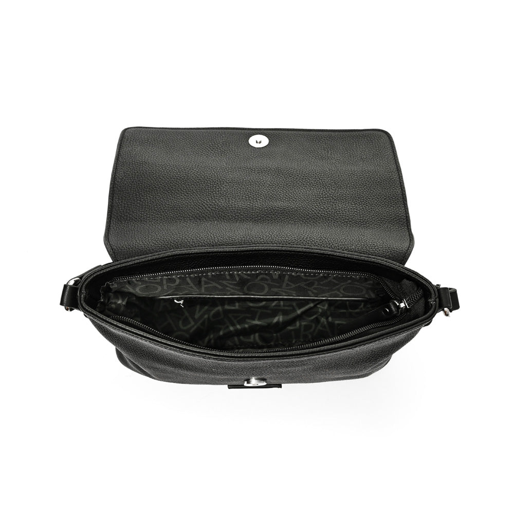 amphora cette cartera bandolera con tapa pequeña negro