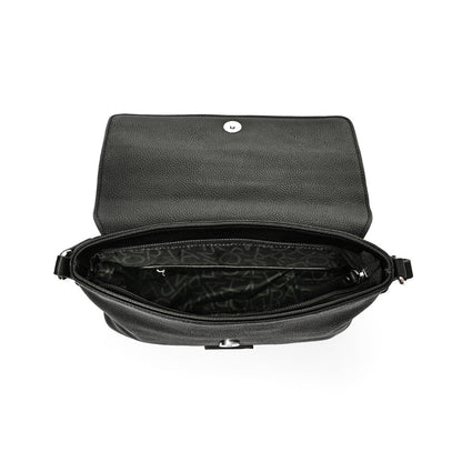 amphora cette cartera bandolera con tapa pequeña negro