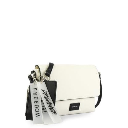 amphora cette cartera bandolera con tapa pequeña blanco crudo