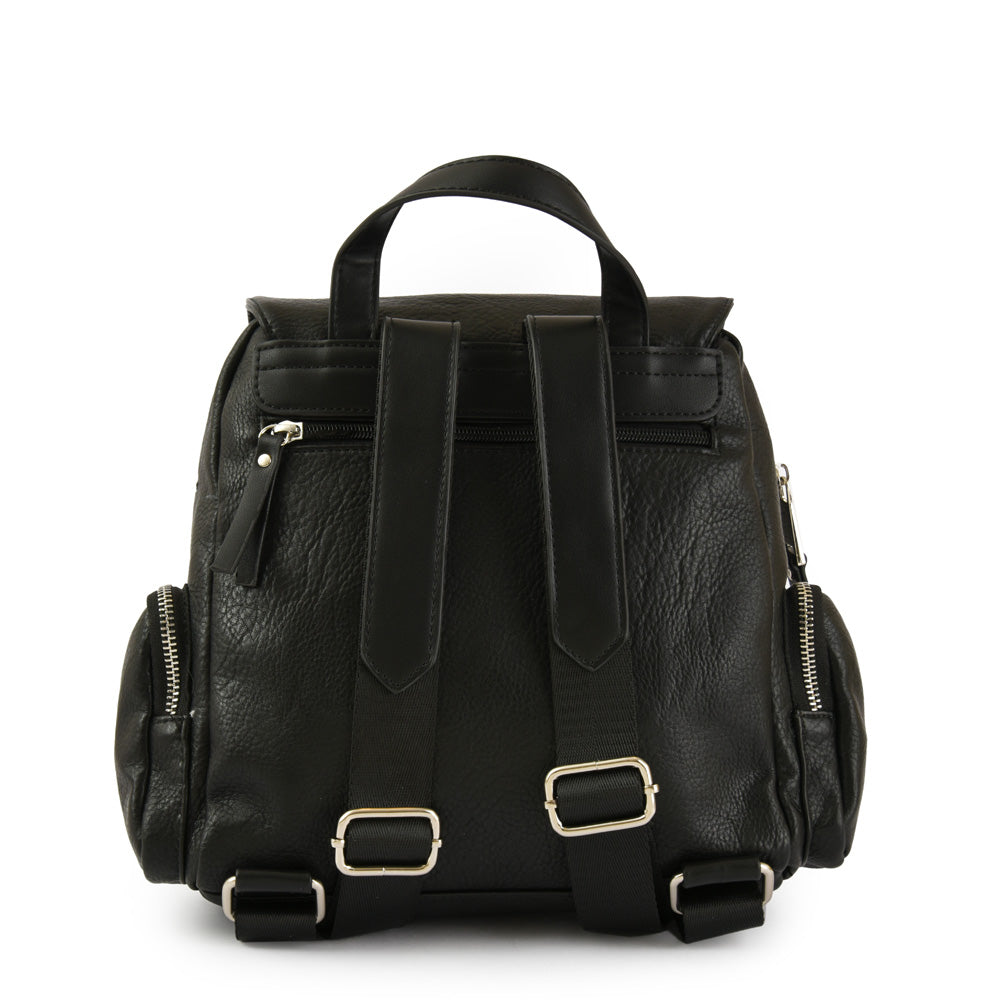 amphora dita mochila con tapa mediana negro
