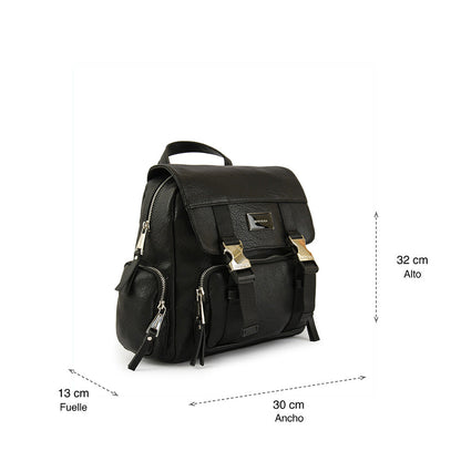 Dita Medium Black Lid Backpack