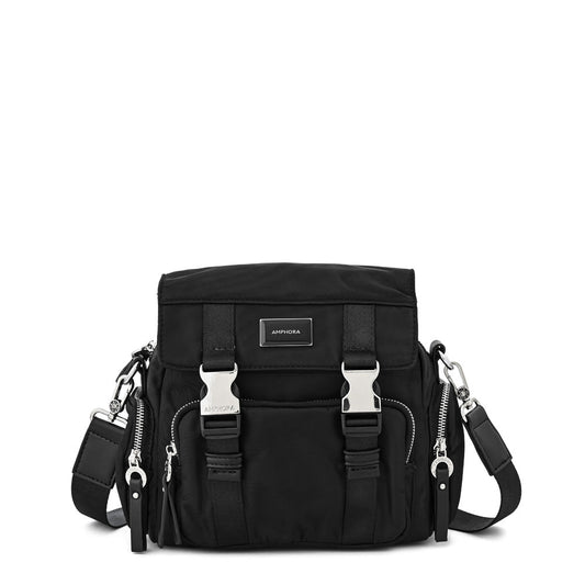 Large textured black dita backpack