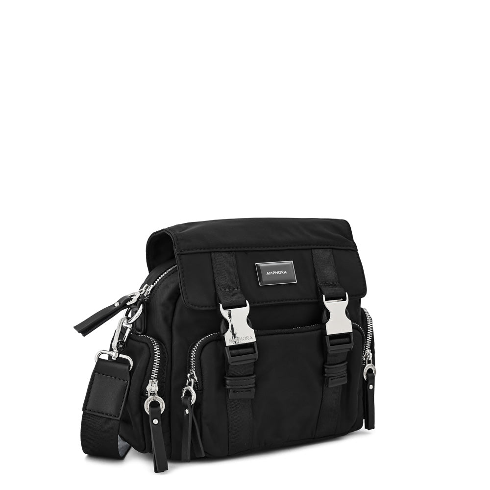 Large textured black dita backpack