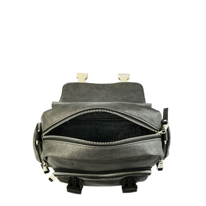 Medium dark silver dita crossbody wallet
