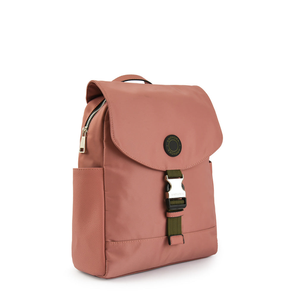 amphora elfe mochila con tapa pequeña rosa viejo