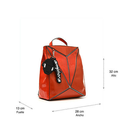 Orange daft medium backpack