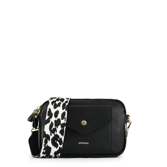 Small black cyril crossbody wallet