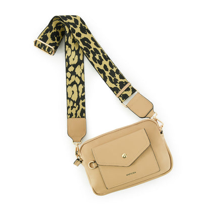 Small beige cyril crossbody wallet