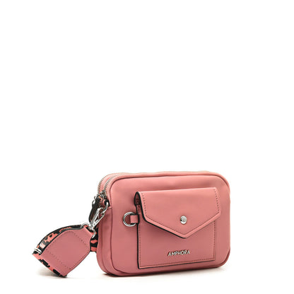 Small pink cyril crossbody wallet