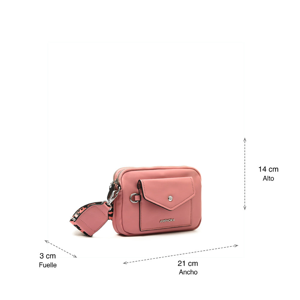 Small pink cyril crossbody wallet
