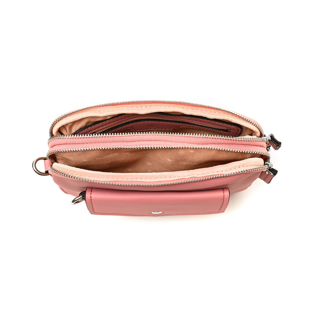 Small pink cyril crossbody wallet