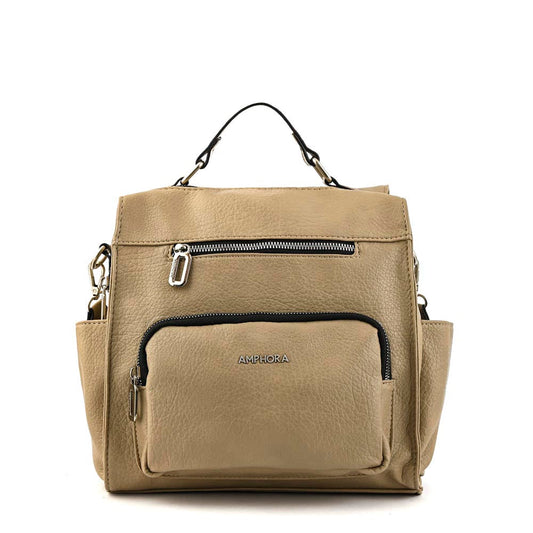 Maxine Taupe Medium Backpack