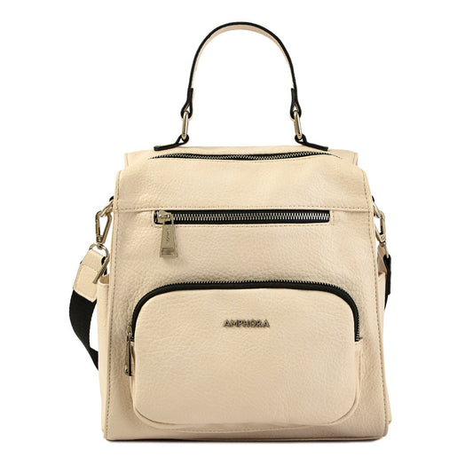 Medium ecru white maxine backpack