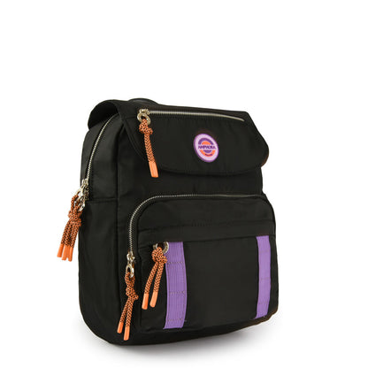 Adabella black medium lid backpack