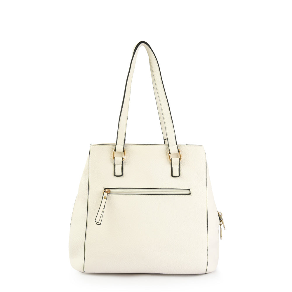 Wallet Two Handles Three divisions Large Arwen White