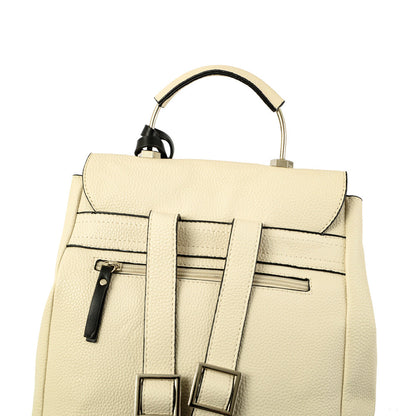 Benita Medium Lid Backpack Ecru White