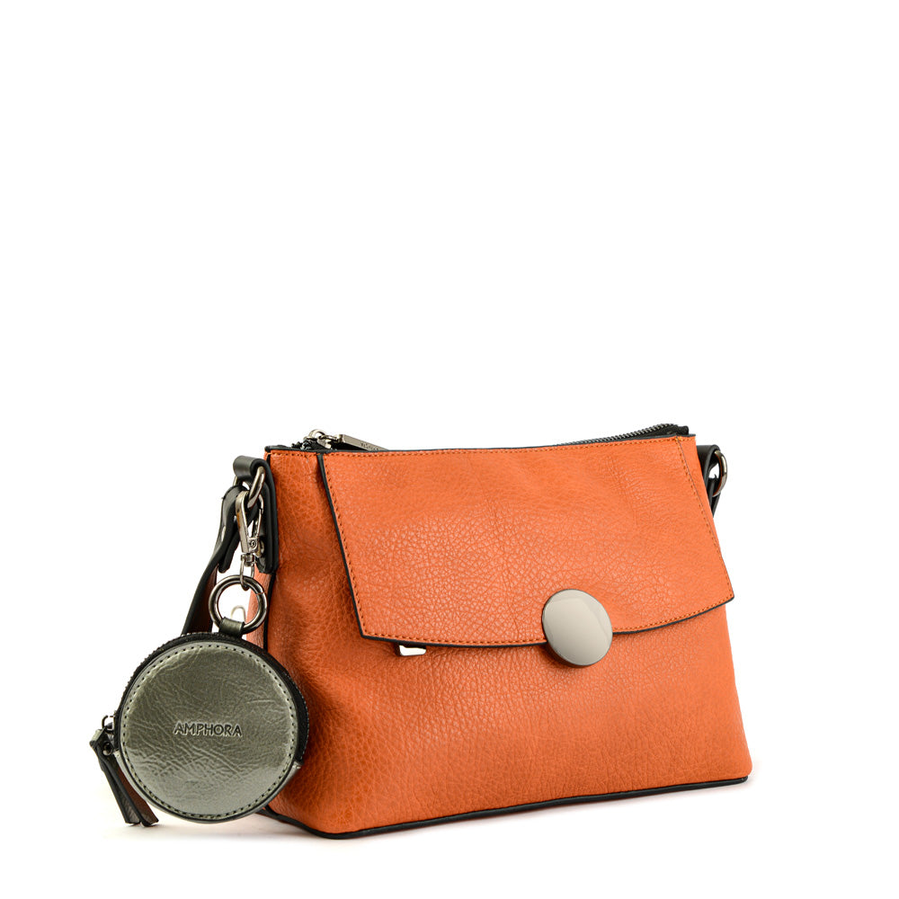 Bremen Orange Medium Crossbody Wallet