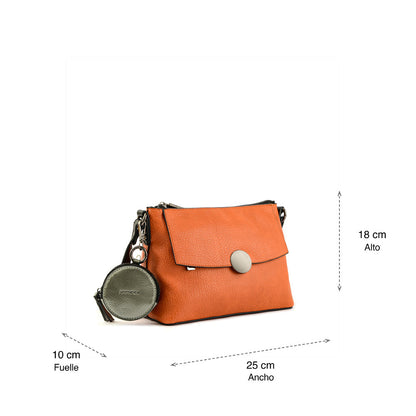 Bremen Orange Medium Crossbody Wallet