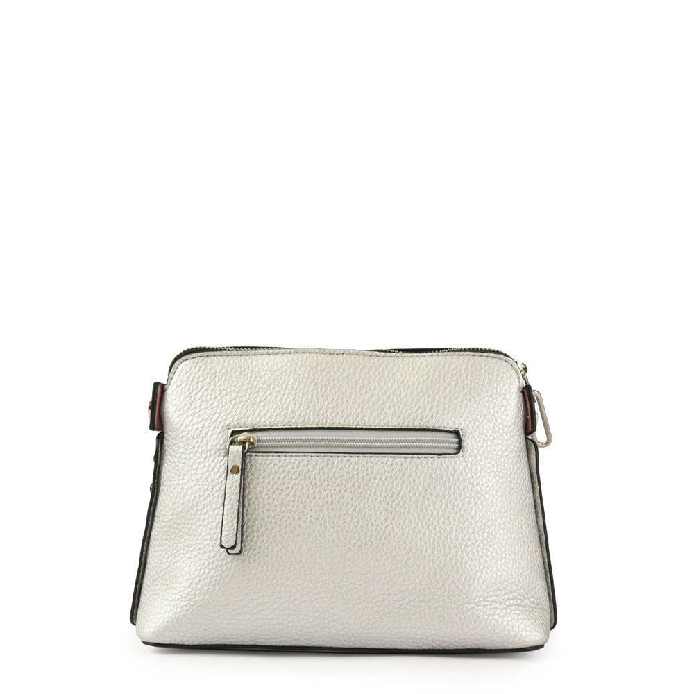 Brenda Silver Small Crossbody Wallet