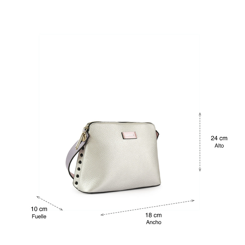 Brenda Silver Small Crossbody Wallet