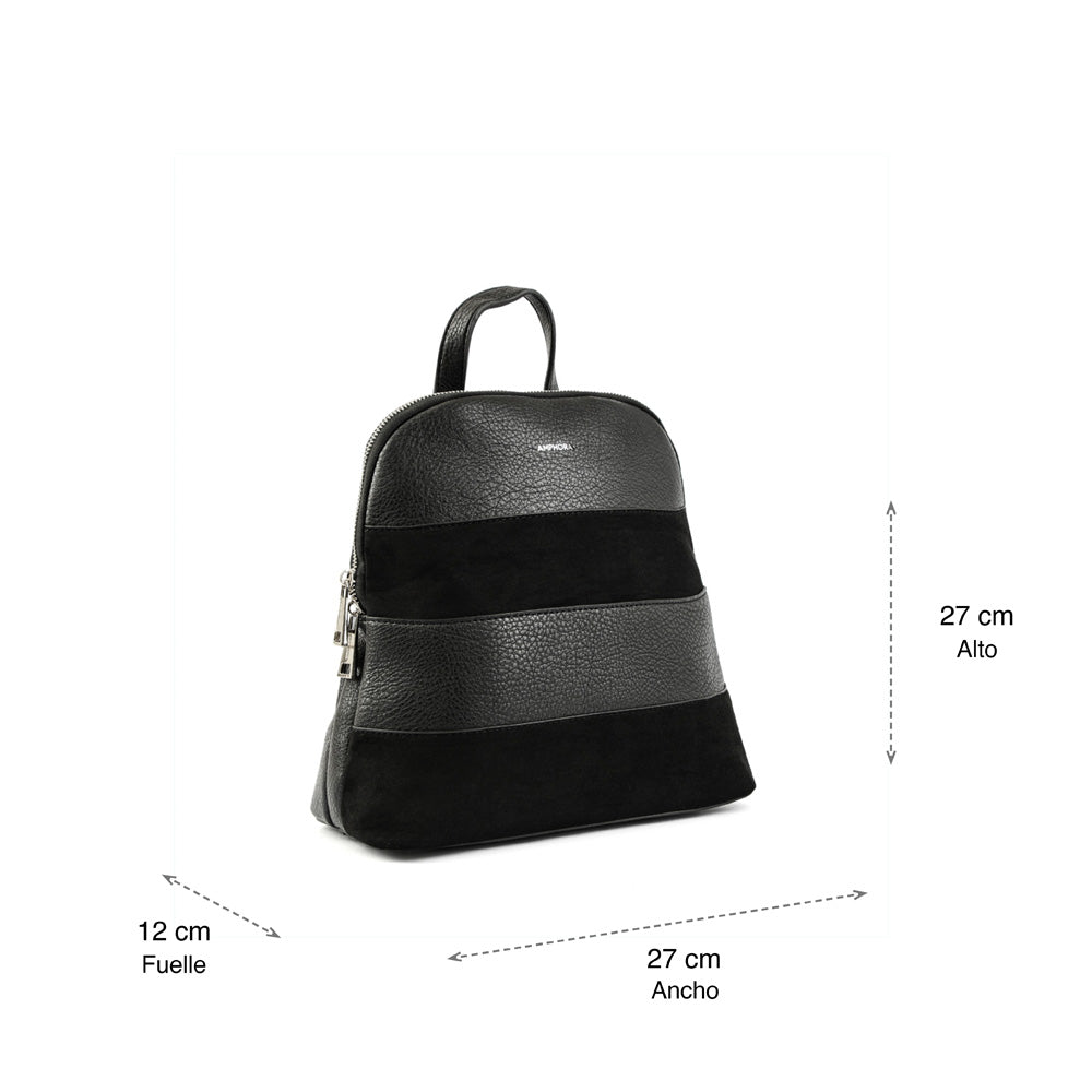 Britta black medium backpack