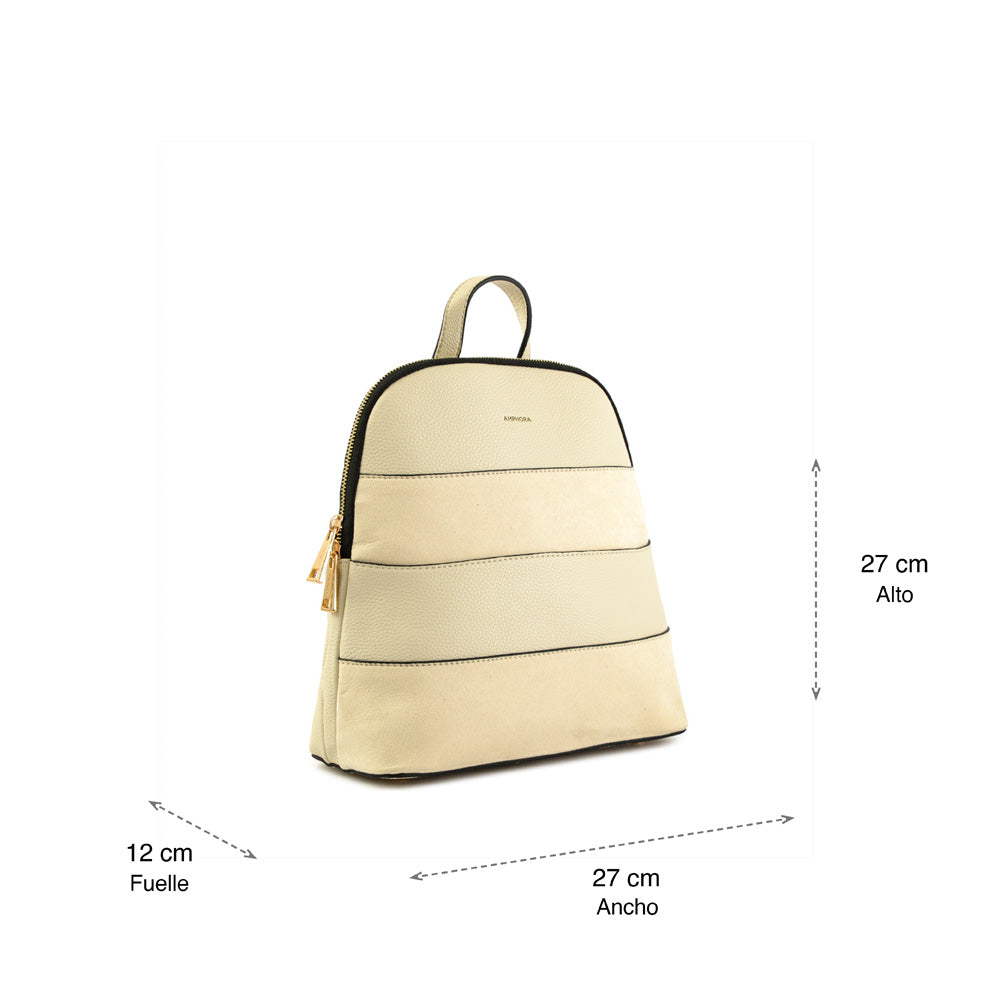 Britta medium ecru white backpack