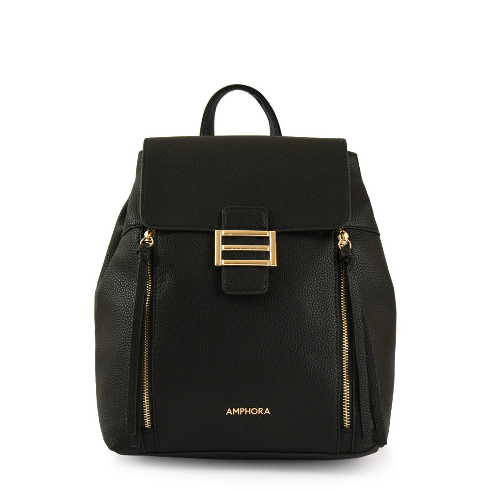 Black Calysta Medium Lid Backpack