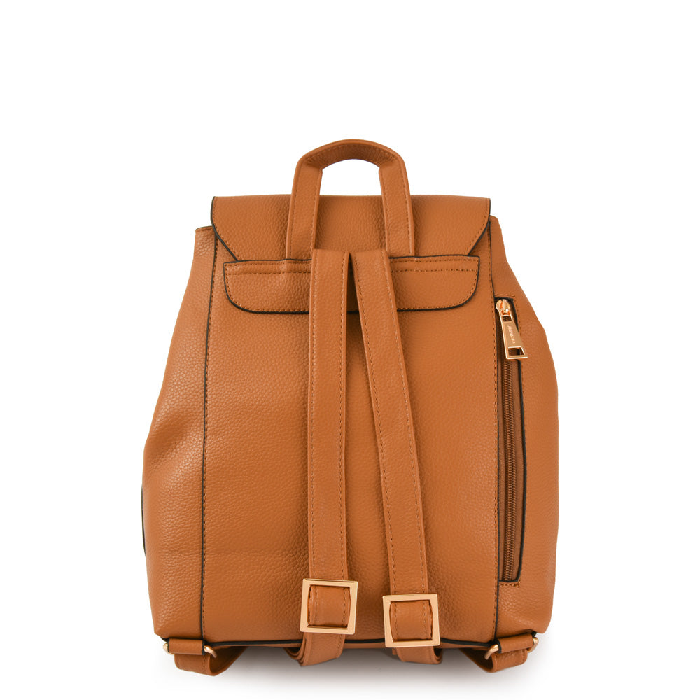 Calysta Brown Medium Lid Backpack