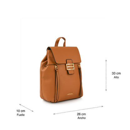 Calysta Brown Medium Lid Backpack