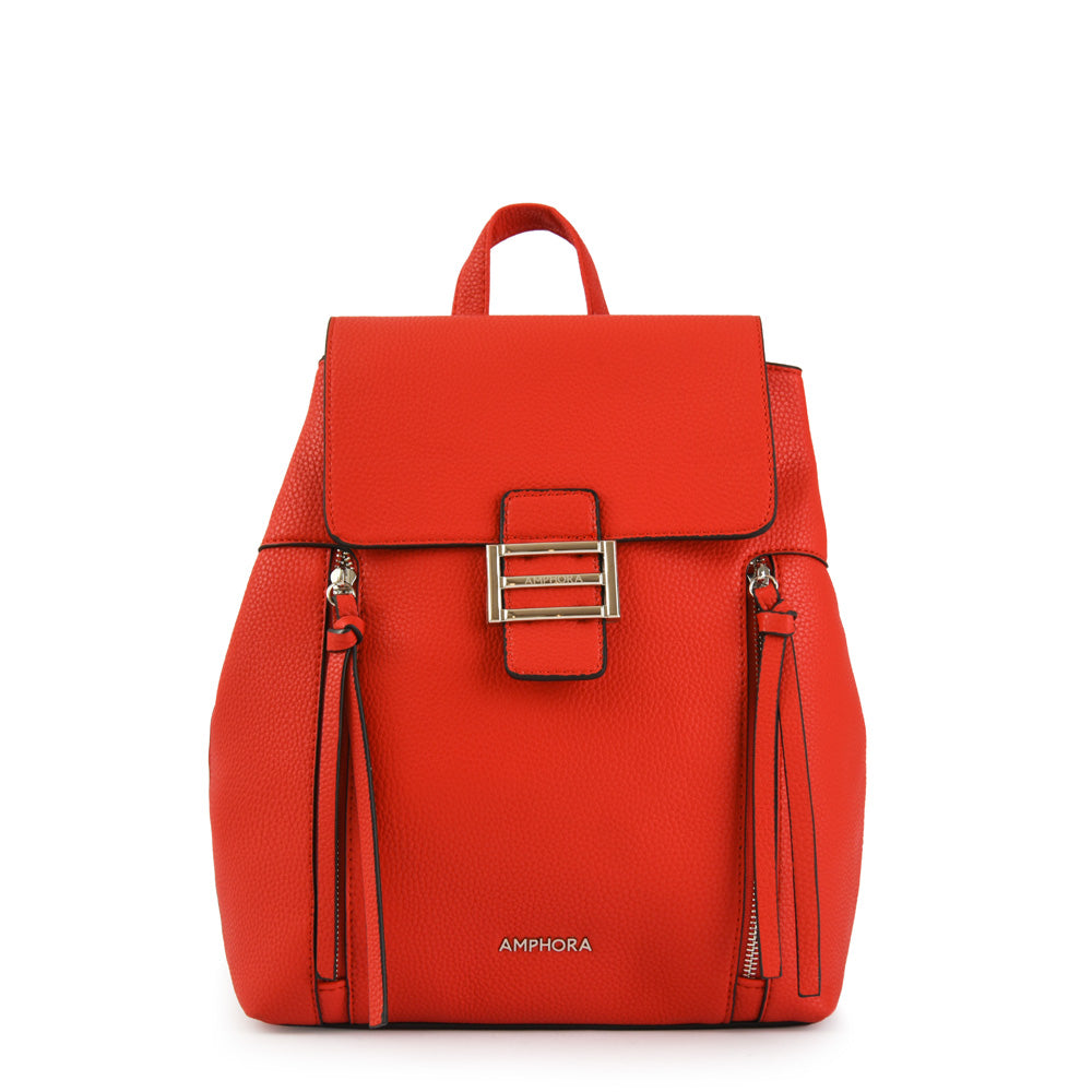 Calysta red medium lid backpack