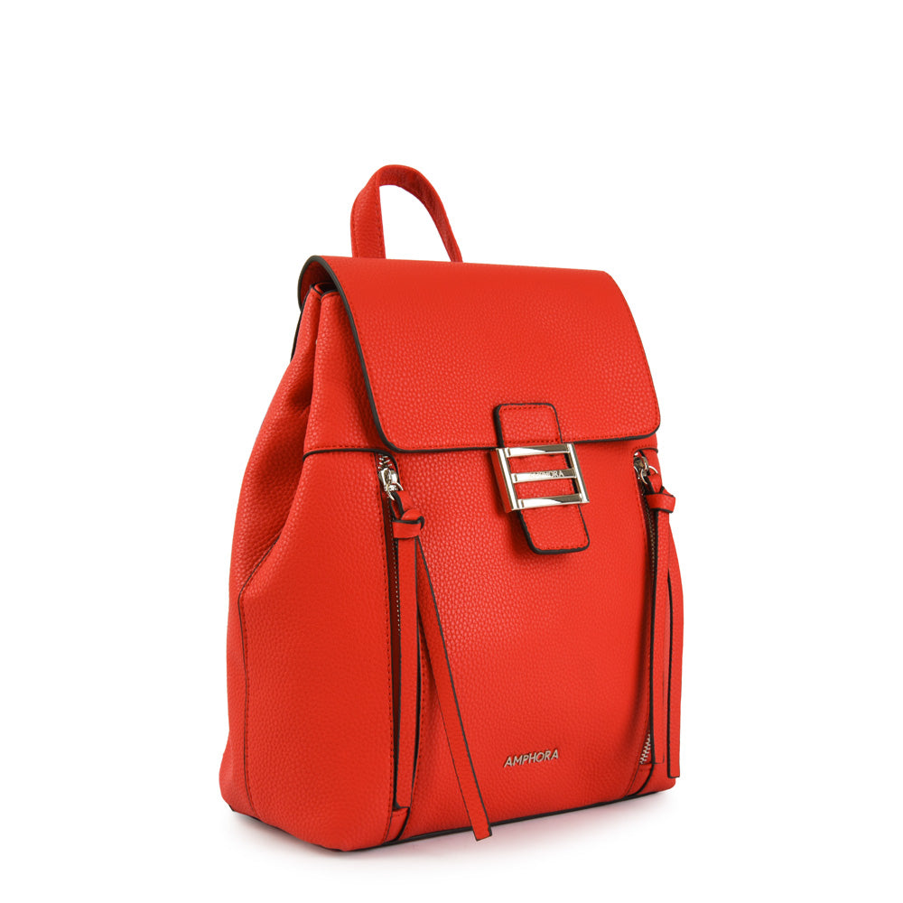 Calysta red medium lid backpack