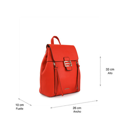 Calysta red medium lid backpack