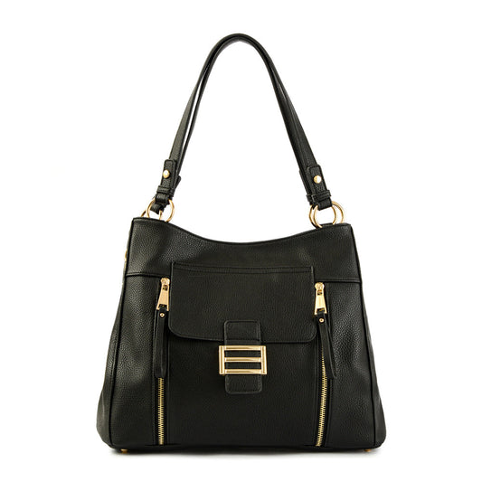 Wallet Two Handles Three divisions Medium Calysta Black