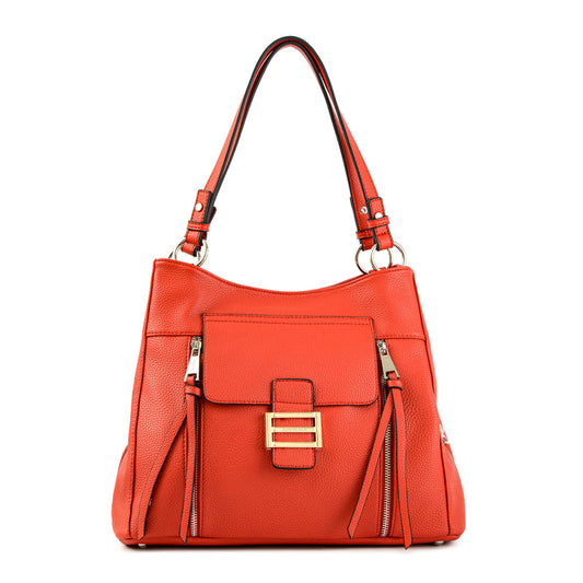 Wallet Two Handles Three divisions Medium Calysta Red