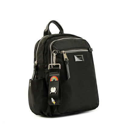 Charlene Black Medium Backpack