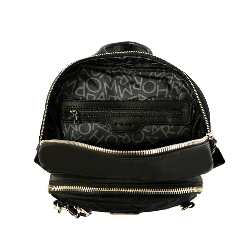 Charlene Black Medium Backpack