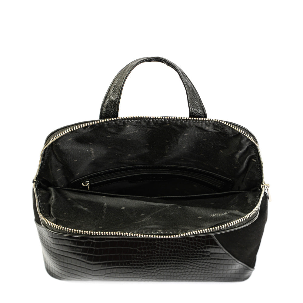 Corinne Black Medium Backpack