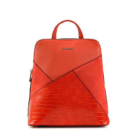Tomato red Corinne medium backpack