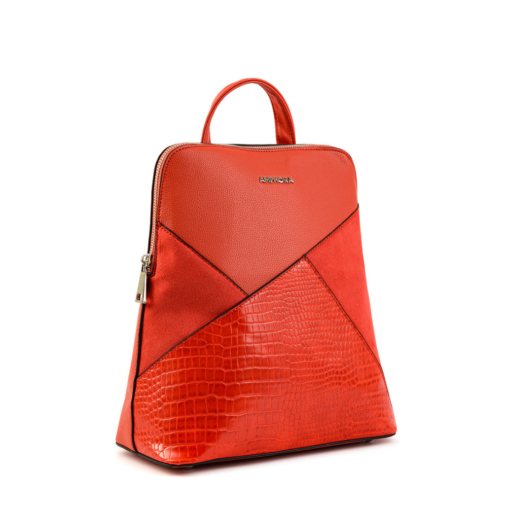Tomato red Corinne medium backpack