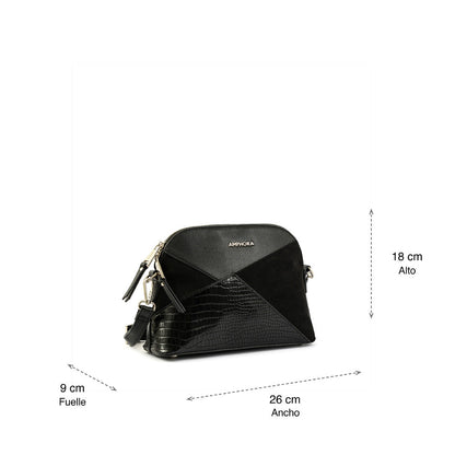 Small black corinne crossbody bag