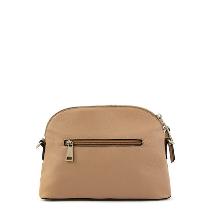 Corinne taupe small crossbody wallet