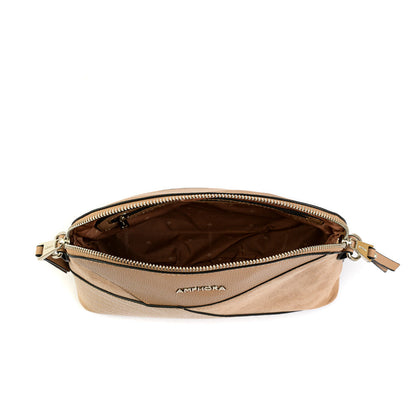 Corinne taupe small crossbody wallet