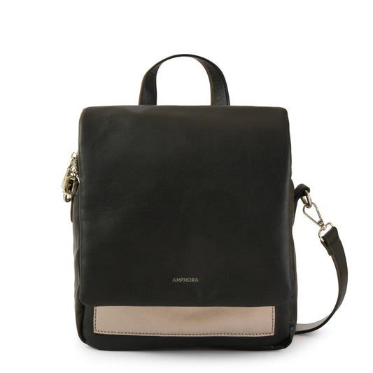 Arieli Medium Black Lid Backpack