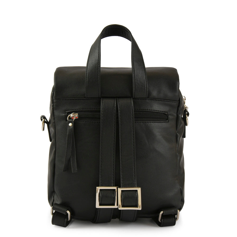 Arieli Medium Black Lid Backpack