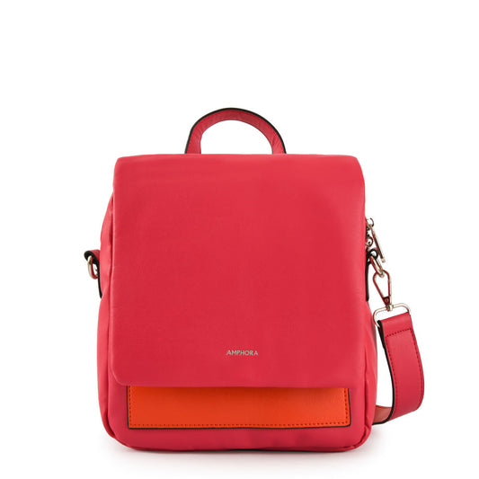 Arieli backpack with medium fuchsia lid