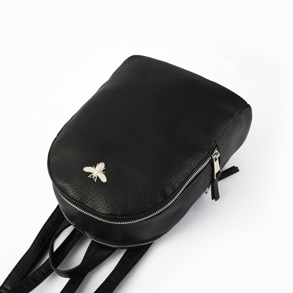 Medium black abeille backpack